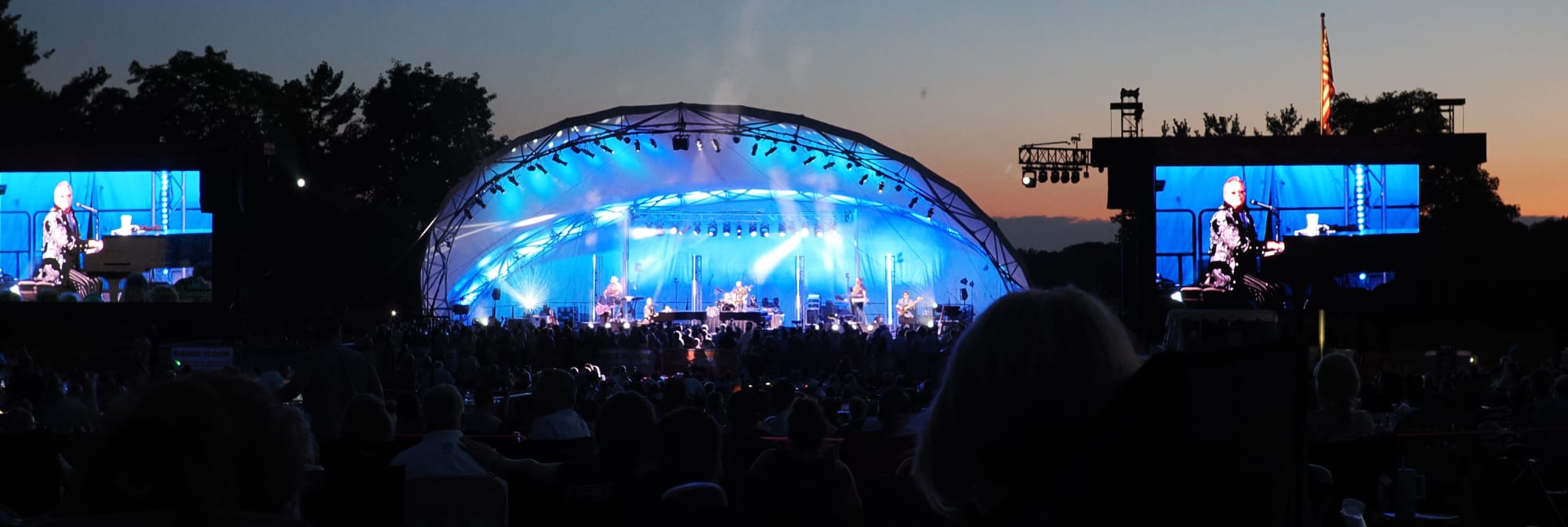 outdoor concert venue at sunset Los Angeles